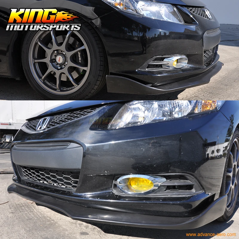 Спойлер для переднего бампера подходит Honda Civic купе 2012 2013|chin spoiler|front bumper lipbumper lip |