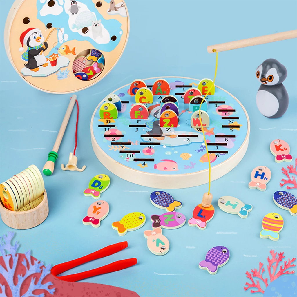 

Fishing Game Toy Puzzle for Kids Early Educational Toys Letters Cognition
