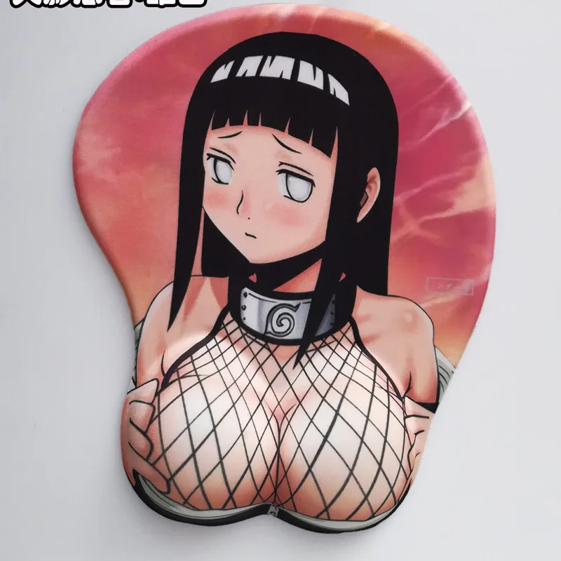 

Cartoon Anime Hokage Hyuga Hinata 3D Soft Big Breast Gaming Mouse Pad with Wrist Rest L26cm*W21cm*H3cm