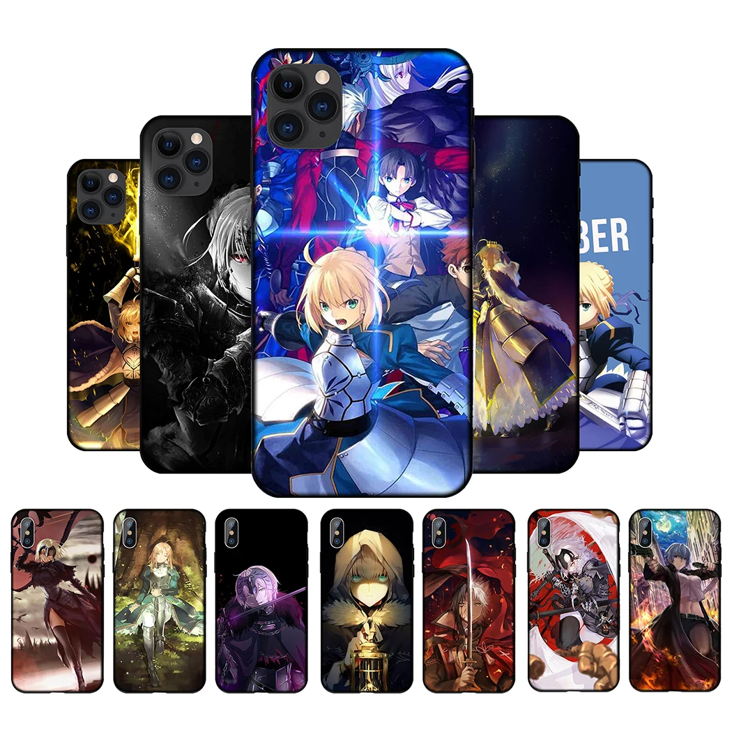 Мягкий силиконовый чехол для 12 mini pro max черный телефона Fate Grand Order Anime|Бамперы| |