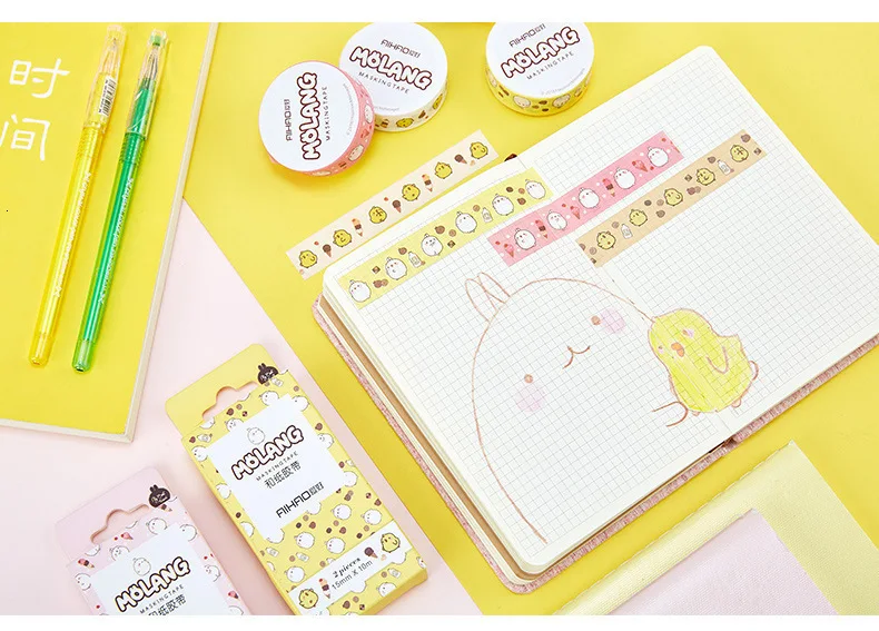 SIXONE 2 костюм Kawaii Кролик декоративная лента набор маскировки васи лента Diy Руководство Скрапбукинг наклейки этикетка канцелярские товары