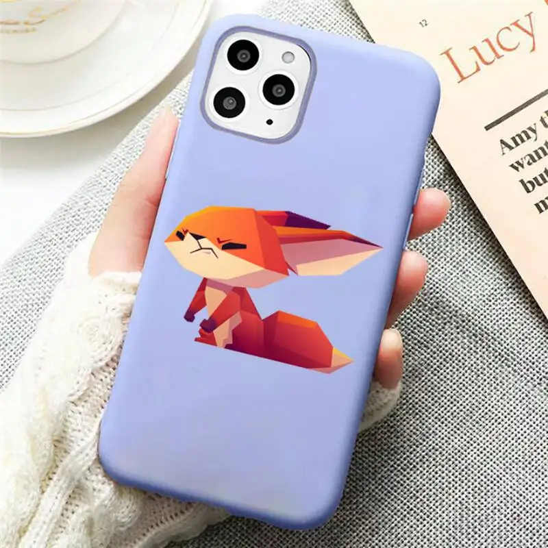 

Anime funny foxs lovely cute Phone Case Candy Color for iPhone 11 12 mini pro XS MAX 8 7 6 6S Plus X SE 2020 XR
