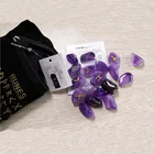 25 шт.компл. натуральный аметист, хрусталь, Руны Для удачи, камень, драгоценный камень, драгоценный камень, гадания, Runestone, восстанавливающий Декор