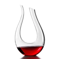 1200ml luxurious crystal glass u shaped horn wine brandy champagne glasses decanter wine pourer red wine carafe aerator
