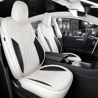 full surrounded customized car seat covers set for tesla model y 2021 year fashion auto interior cushion protector accessories