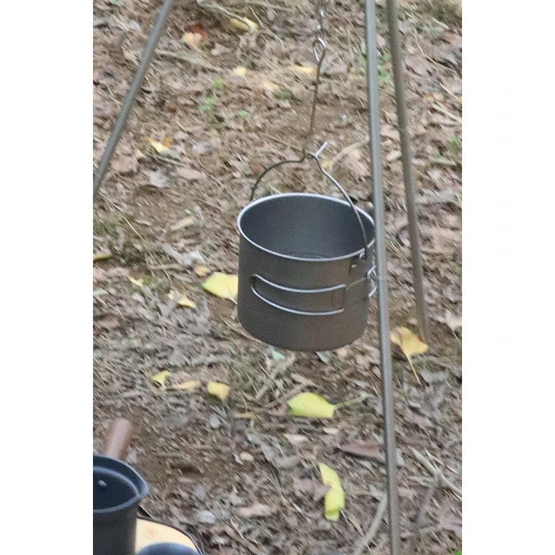 Походная посуда 1100 мл титановый подвесной горшок портативный складной для