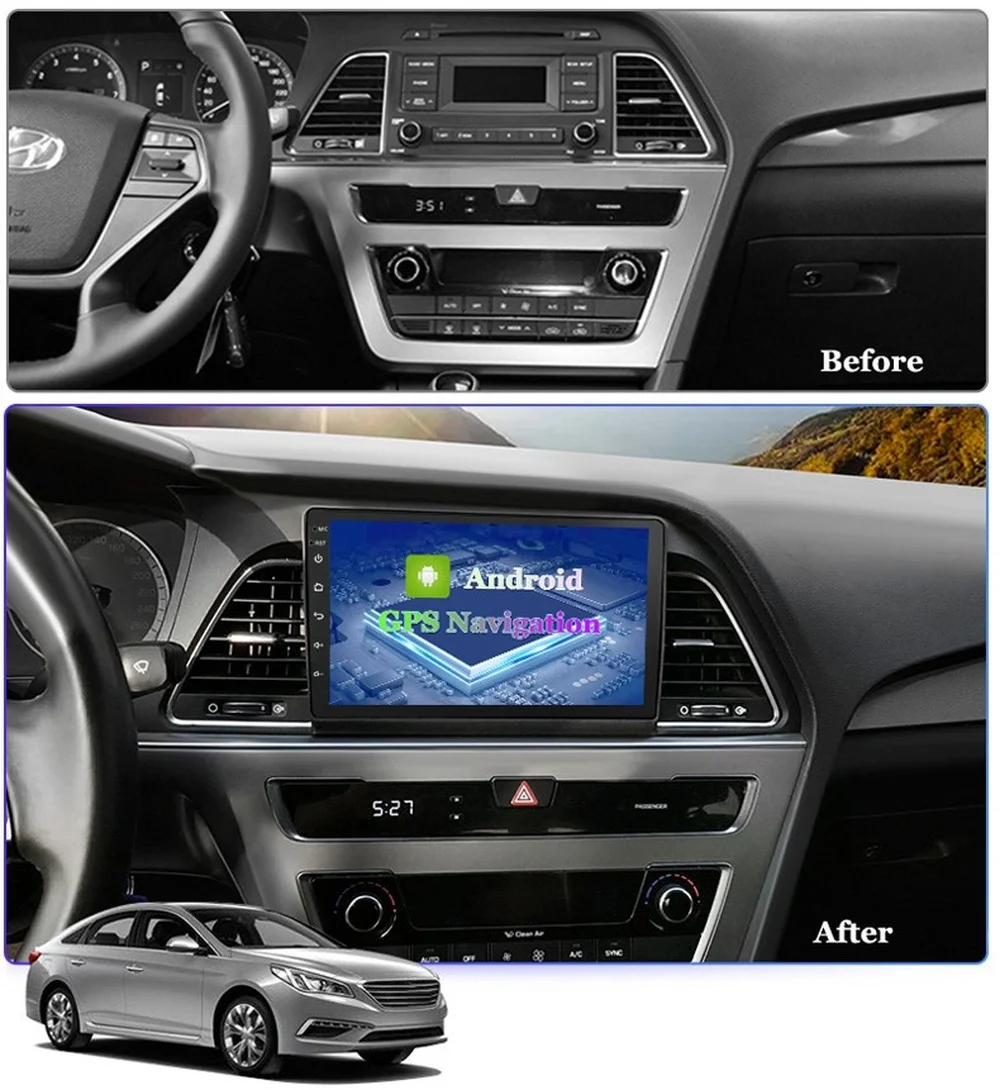 Автомобильный мультимедийный плеер 4 Гб + 64 ГБ Android 10 0 GPS-навигация для HYUNDAI SONATA 9