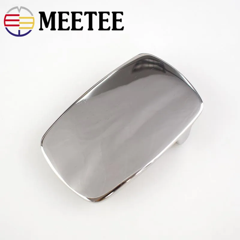 Meetee 79*49 мм цельный ремень из нержавеющей стали с металлической ковбойской головкой для мужских джинсов 40 мм кожаный ремень аксессуары для рукоделия