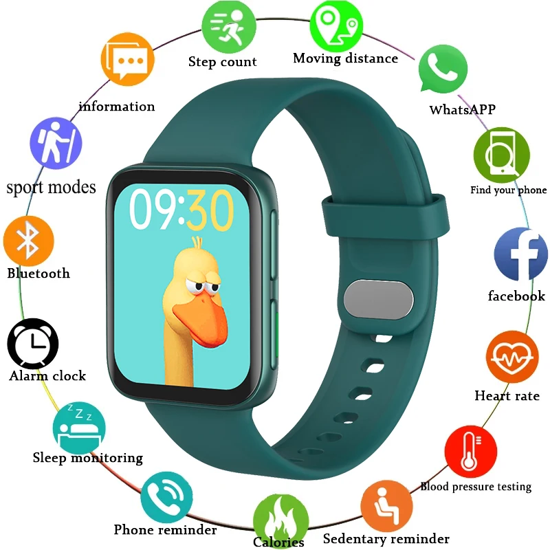 

LIGE 2021 New Smart Watch Men Women 1.69 Full Touch Screen Activity Tracker Heart Rate Waterproof Sports Smart Call Watch+Box