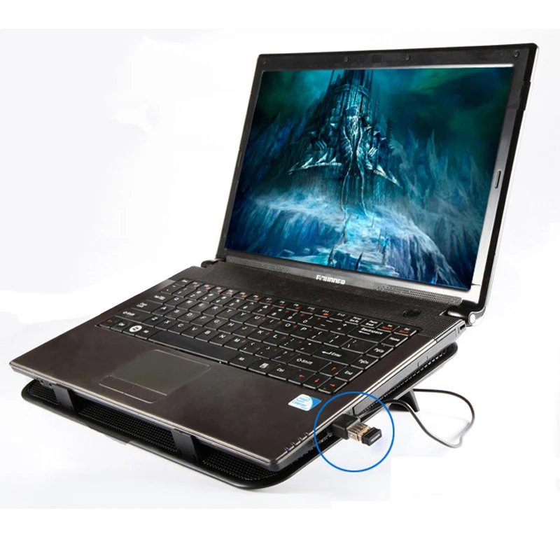 Эргономичный 14 дюймов Usb Мощность ноутбука радиатор база 2 вентилятора