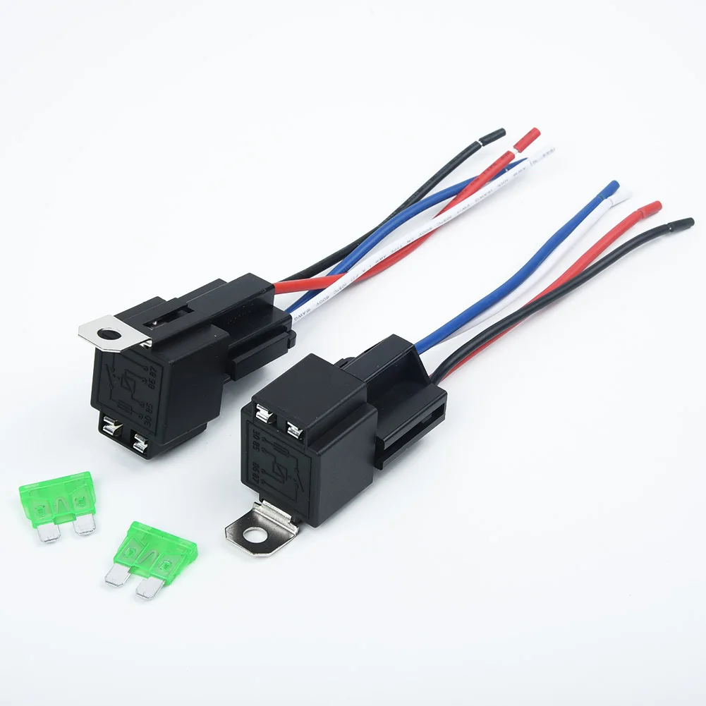 

6Pcs/set Waterproof Automotive Relay Car Relay DC 12V 30A 4Pin Relay Auto Relay Parts Tools Set with Blade Fuses Universal