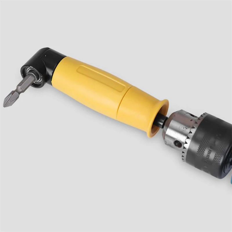 

1/4" Hex Shank 90 Degree Angled Electric Drill Right Angle Driver Reversible Ratchet Screwdriver Adapter with Magnetism