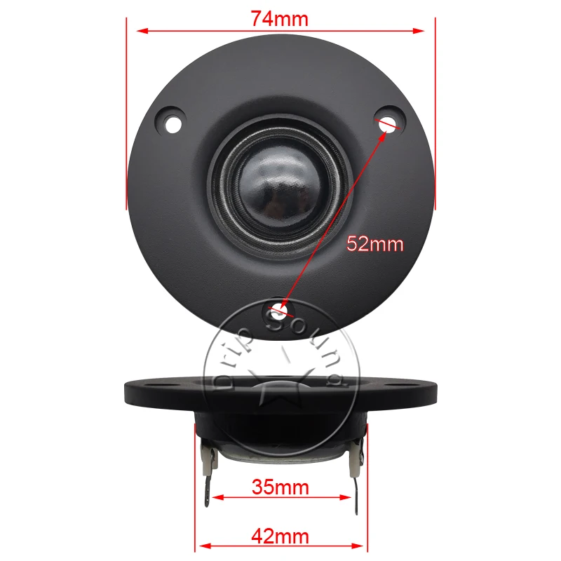 3 &quotдюйма 74 мм 4 Ом 6 20 Вт Hi-Fi шелковая пленка высокочастотный твитер домашний