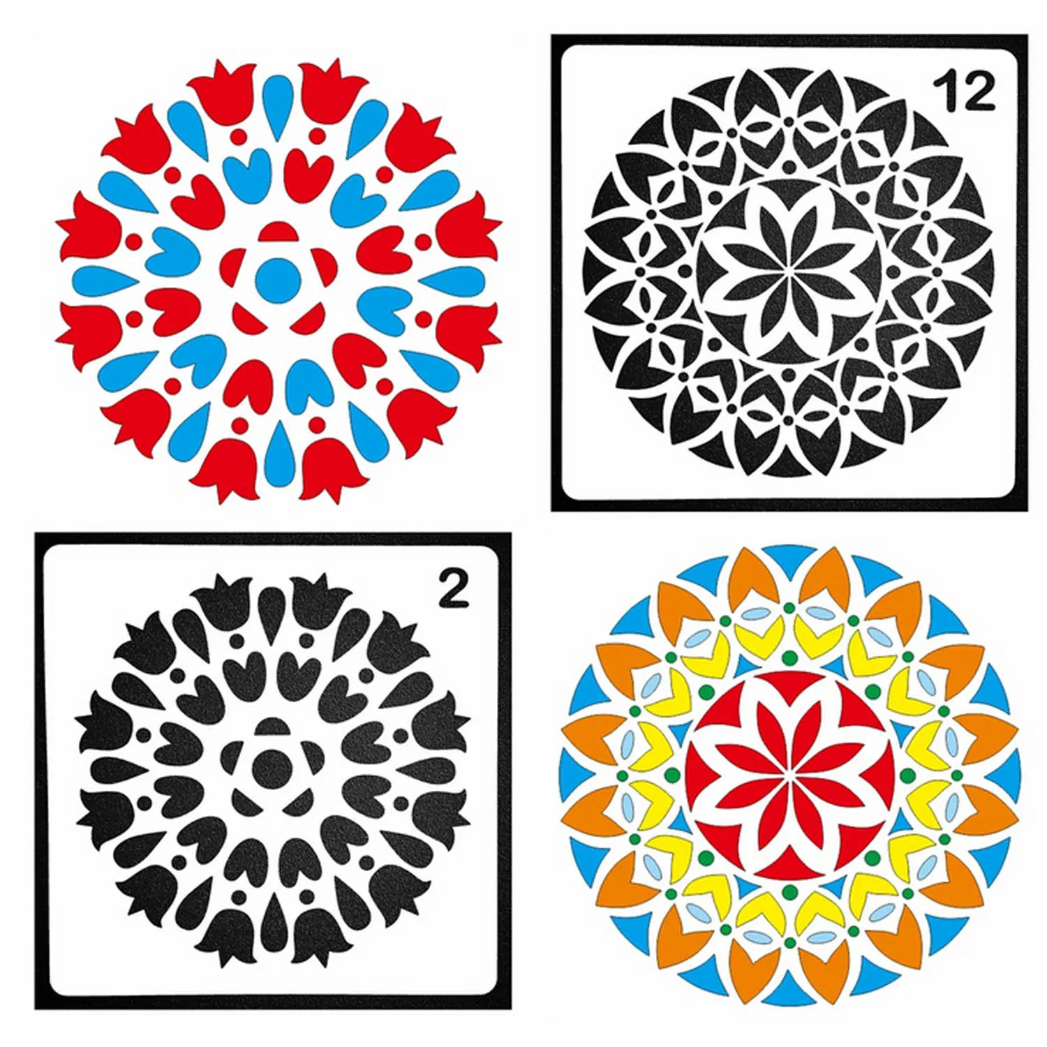 16 шт. Мандала пунктирные инструменты Шаблоны набор трафаретов для DIY живопись