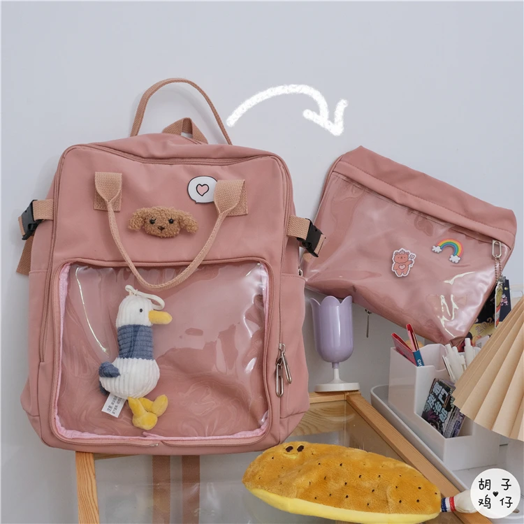 

PB4168 2021 new Retro soft girl girl backpack Japanese college style wild backpack