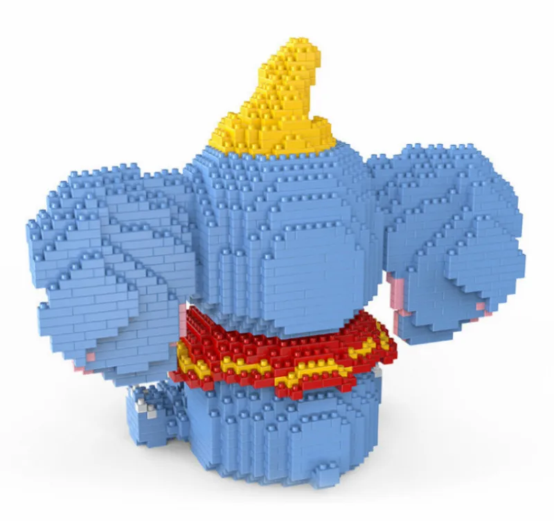 1787 шт. 1022 мини блоки мультфильм Dumbo Модель Строительные кирпичи милый слон пластиковые Развивающие игрушки для детей Подарки