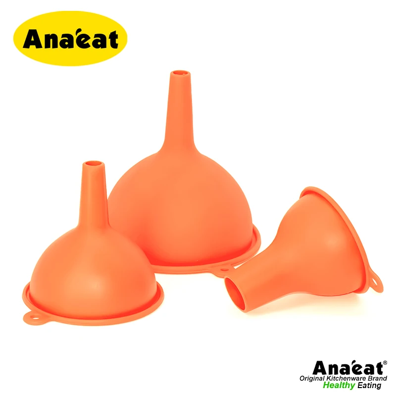 

ANAEAT Multifunctional Silicone Funnel Wide Mouth Funnel Oil Liquid Wine Canned Cooking Kitchen Tool