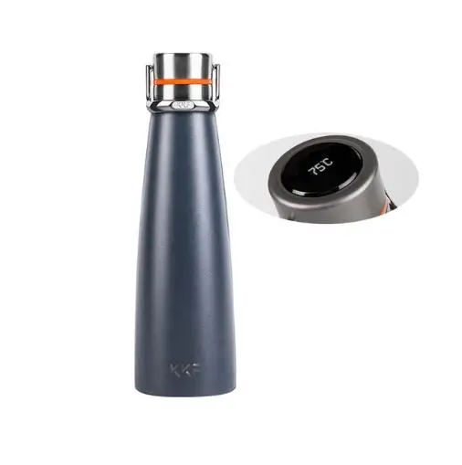 OLED Grey Xiaomi KKF Вакуумная бутылка 24 часа в сутки изоляционная чашка термосы Нержавеющая сталь термос 475 мл кружка для путешествий, Портативный спортивные холодной чашки - Цвет: OLED Grey