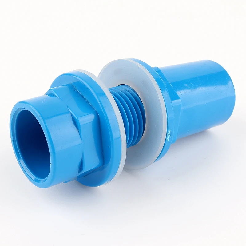 5 Size Avaliable Blue 1/2"~1 1/2" PVC Fish Tank Connector Overflow Thread Garden Water Supply Pipe Fittings Aquarium Accessories | Дом и