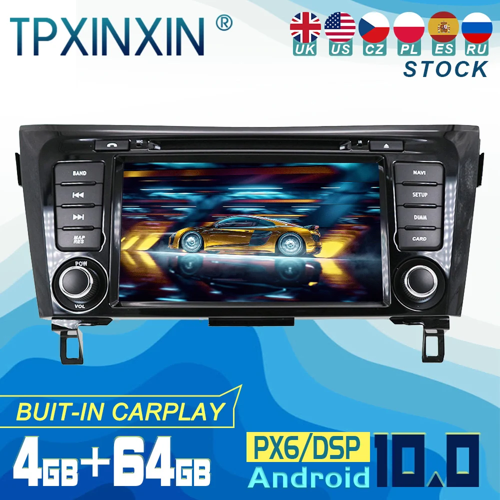 

Для Nissan X-TRAIL Qashqai Dualis Rouge 2013 Android 10 Carplay радио зарядное устройство для автомобиля с GPS навигации головное устройство автомобильного стерео WI-FI ...