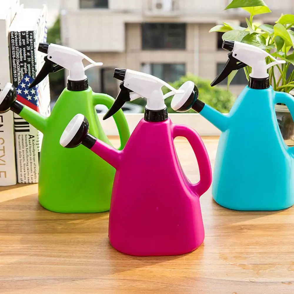

1PC 2 in 1 Watering Can Plastic Water Kettle Indoor Outdoor Pressure Spray Garden Plants Adjustable Sprayer Watering Tool