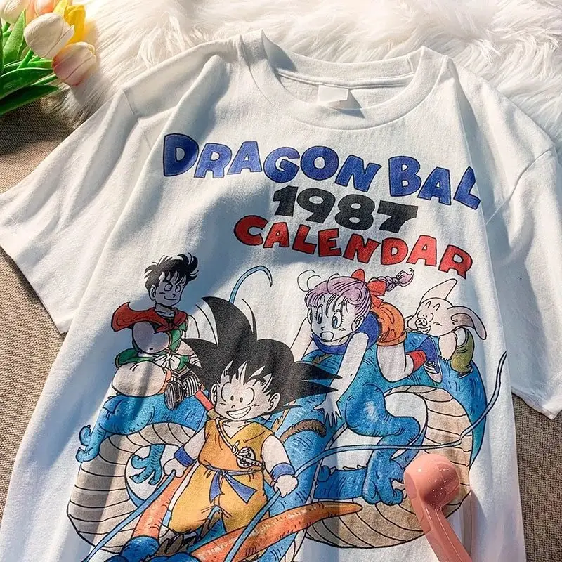 

2021 летние базовые футболки из чистого хлопка, японская мода, уличная одежда, Kawaii Мультяшные футболки, хип-хоп, Аниме футболки, женская одежда