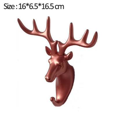 Rose-gold-deer Домашний крючок, декоративный крючок, золотые крючки в виде животных, держатель для ключей, настенный домашний настенный крючок, многофункциональный подвесной крючок, держатель, настенный крючок - Цвет: Rose-gold-deer