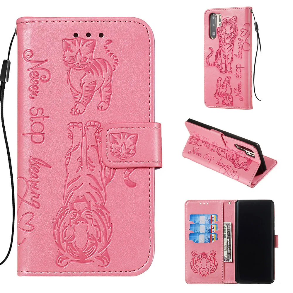 Милый чехол бумажник из искусственной кожи с тиснением в виде животных подставка