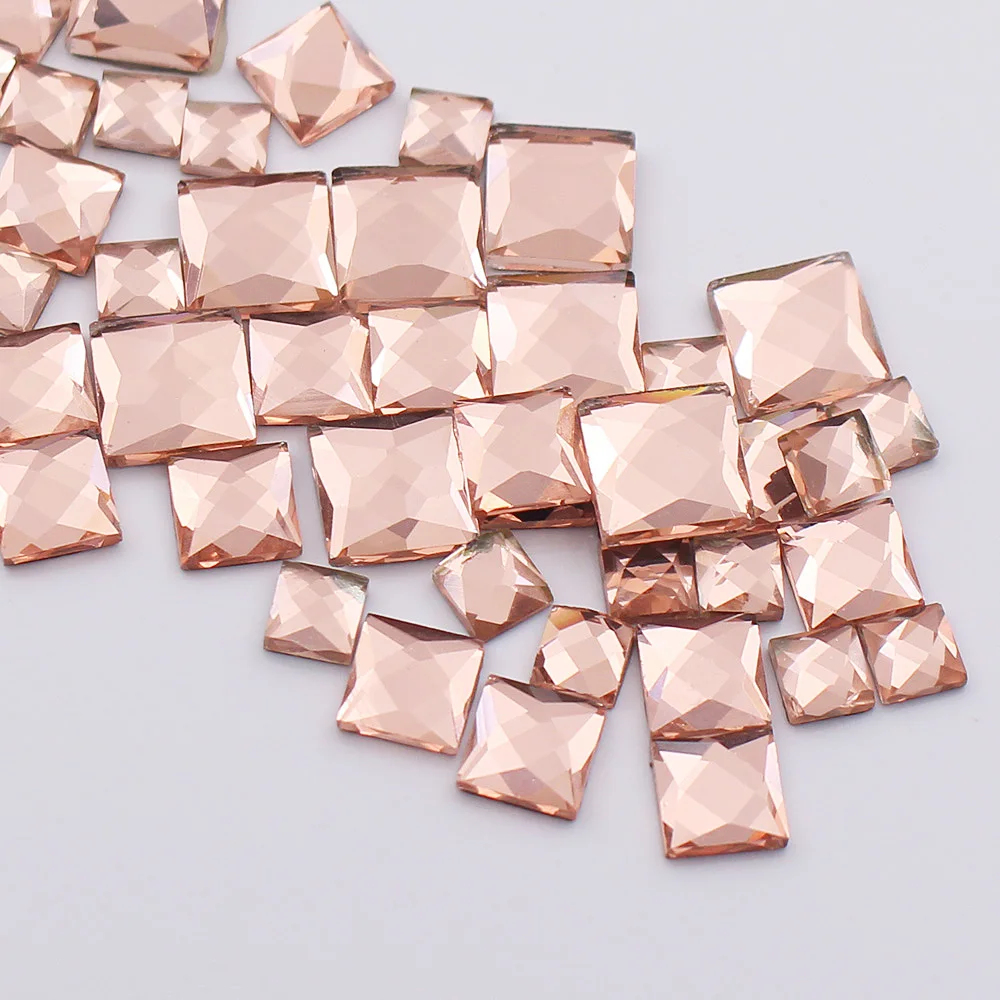 

Clear Crystal Rhinestones 6mm Square Shape Flatback Glue On Stones Strass Crystals Trim Craft DIY Hotfix Rhinestones For Clothes