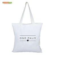 100pcslot custom white canvas bag printed logo wholesale eco friendly reusable cloth bags