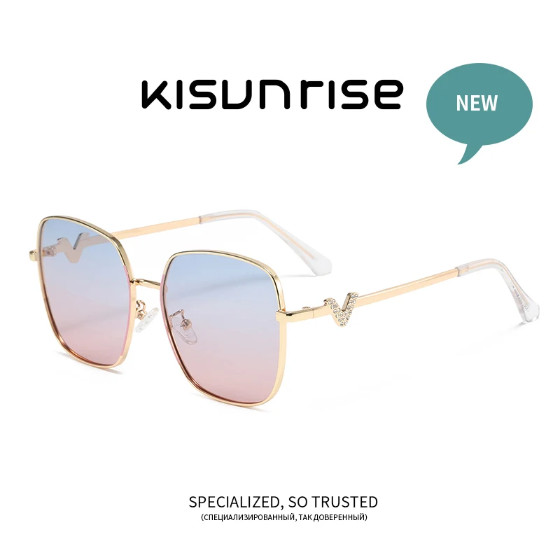 

Kisunrise New Sunglasses Women Fashion Eyewear Square Outdoor Polarized Sunglasses Men UV400 KS1125