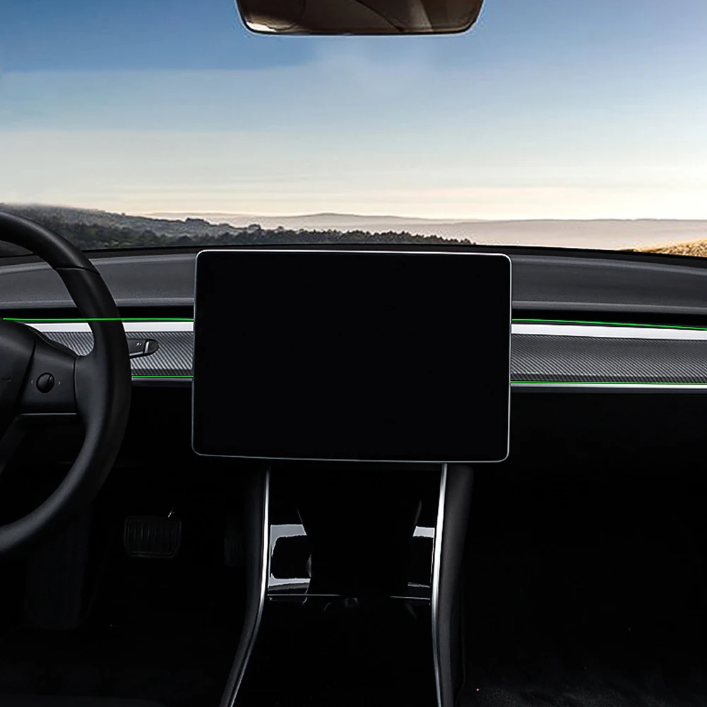 Новая Автомобильная центральная консоль из углеродного волокна для Tesla Model 3 2021