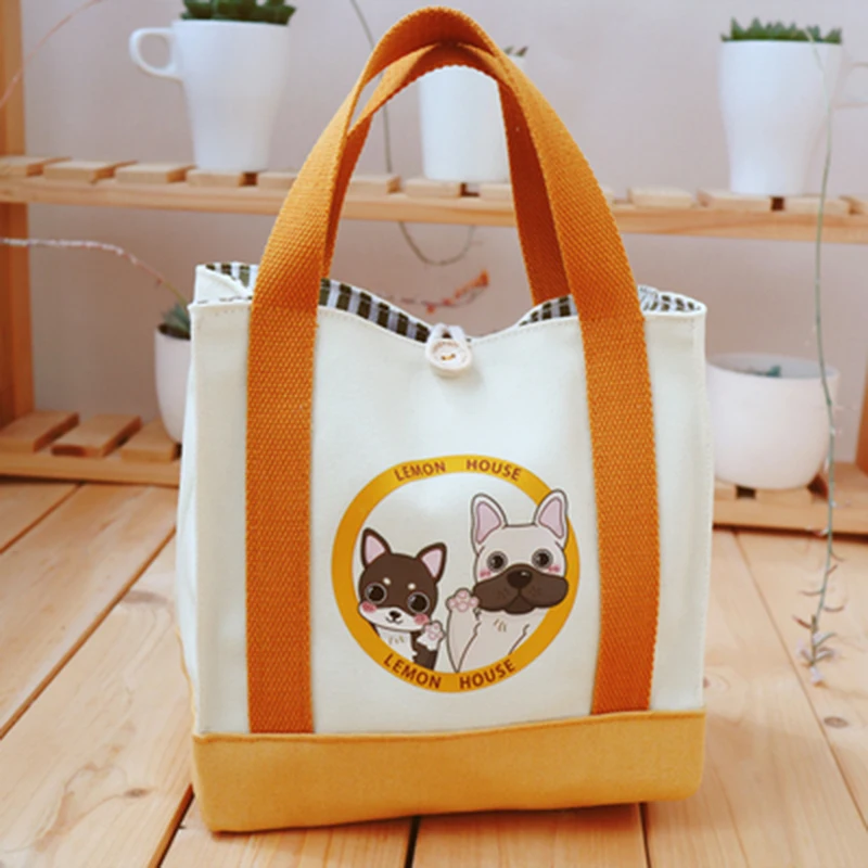 

Japanese Style Portable Lunch Bag Women Large Cartoon Convenient Lunch Box Tote Food Bags Container Food Storage Bags WY256