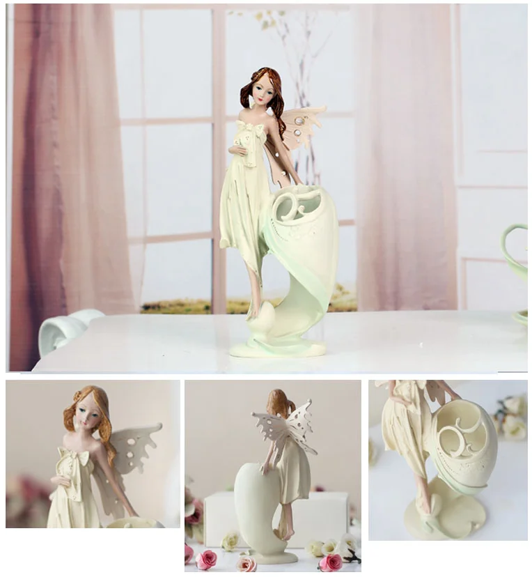 Европейский красота мыть моды ванная комната Ангел украшения Отправить подруге свадебный подарок мыло диспенсер зубная щетка стойка мыльница