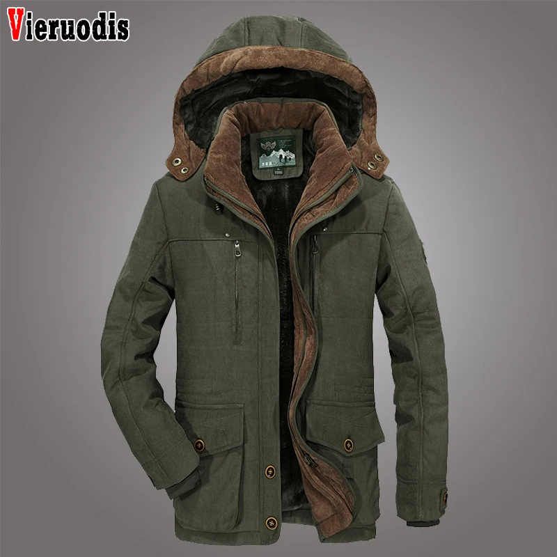 Мужские парки больших размеров 5XL 6XL зимняя мужская верхняя одежда ветрозащитное