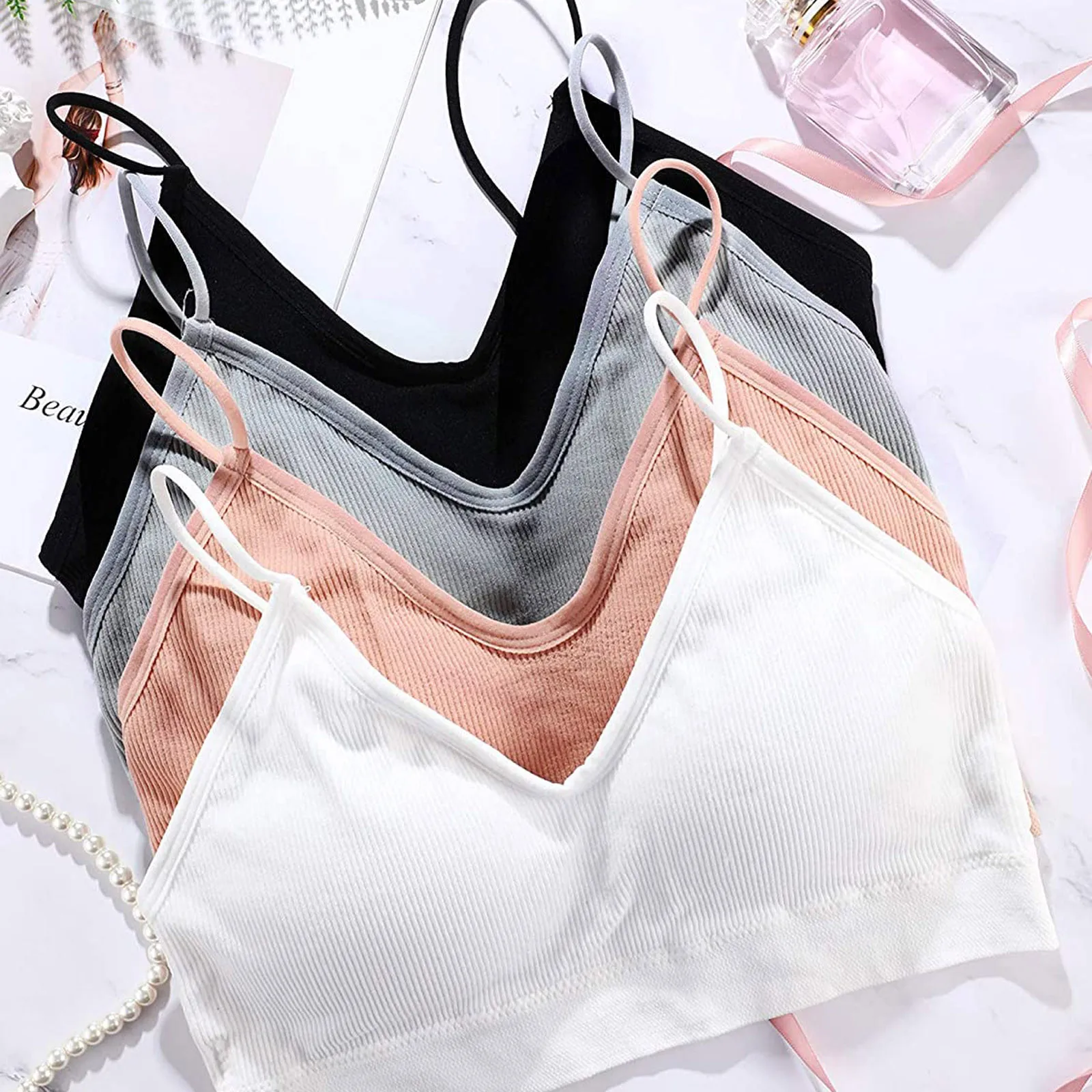 

Sports Yoga Bras Seamless Active Bra Strapless Push Up Lingerie Wire Free Soft Sleep Wear Underwear For Woman 2021 Droshipping