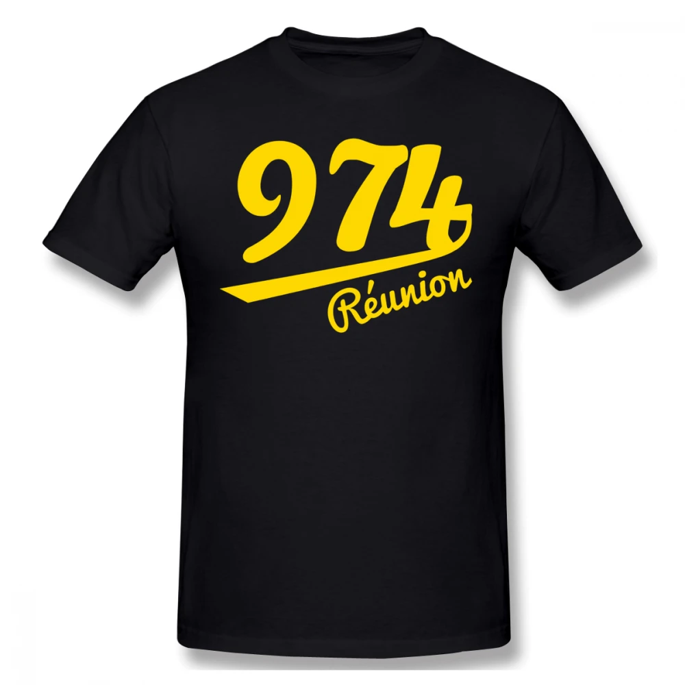 

974 Reunion Island Classic Funny Men's Basic Short Sleeve T-Shirt R181 Tees Tops European Size
