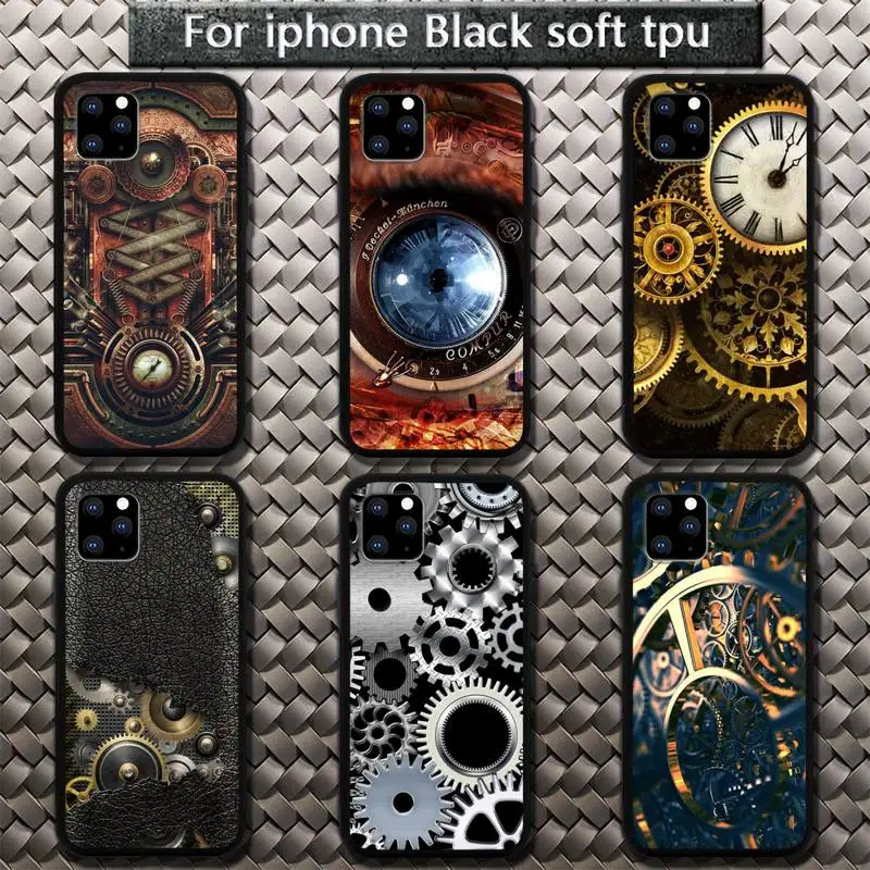 

Steampunk Machine Gears Phone Case for iphone etui 11 12 pro se 20 max xr xs x 7 8 6s plus mini Fundas Coque cover