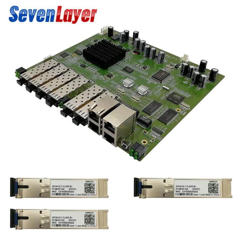 EPON OLT 4PON порты Ethernet ftth CATV OLT Carrier-класс высокой плотности волоконно-оптический высокое качество 1,25 г Профессиональный мини - Цвет: with 3p PON module