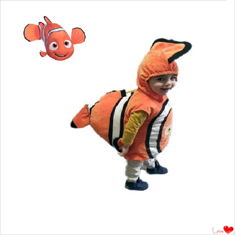 

New Classic Movie Anime Clown Fish Moni Cute Child Cosplay Costume Halloween Christmas Baby Combination Play Costume