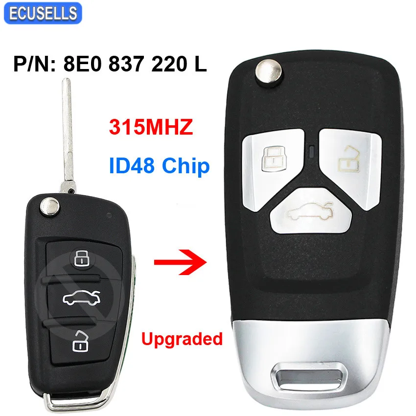 Обновленный ключ дистанционного управления с 3 кнопками для автомобиля чип ID48 315