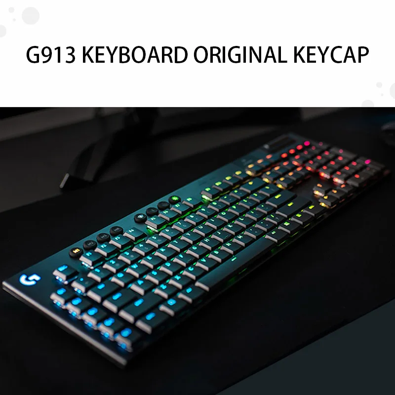 

Оригинальная механическая клавиатура для Logitech G913 TKL с 87/109 клавишами, подходит для механических игр с черными и белыми клавишами киберспорта