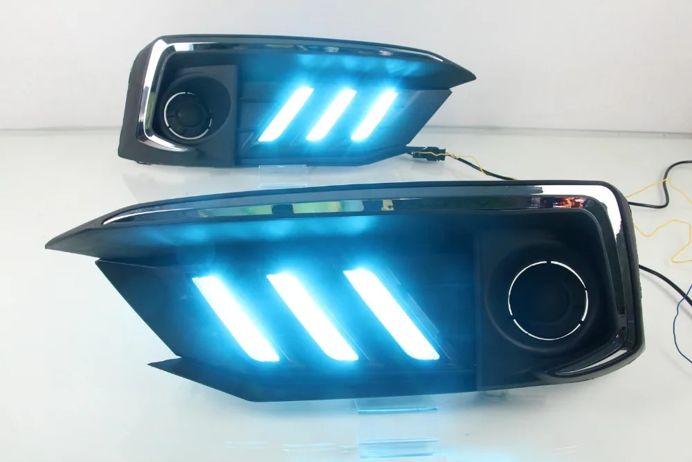 Год для Honda Civic Дневной светильник автомобильные аксессуары светодиодный DRL головной светильник для Civic противотуманный светильник