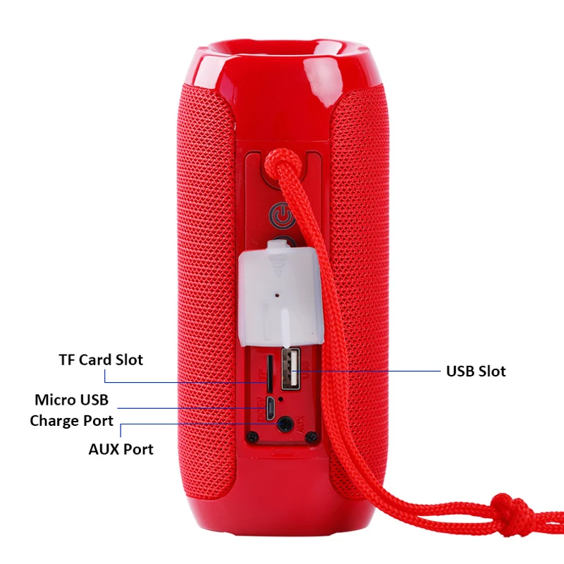 Портативная беспроводная Bluetooth колонка Бумбокс с сабвуфером и поддержкой FM радио