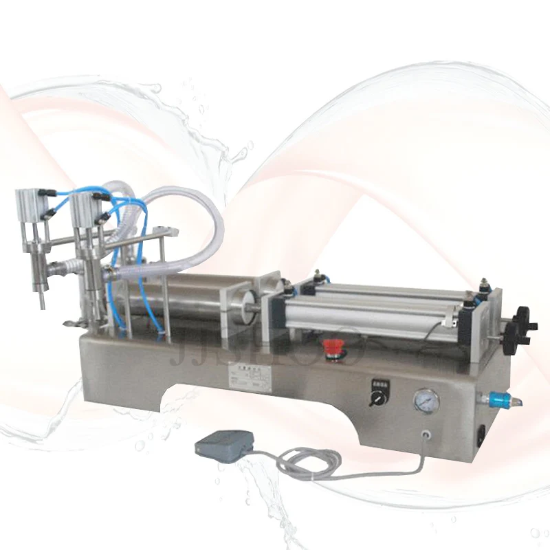 

Filling machine olive oil stainless steel double head liquid quantitative filling machine horizontal pneumatic filling machine
