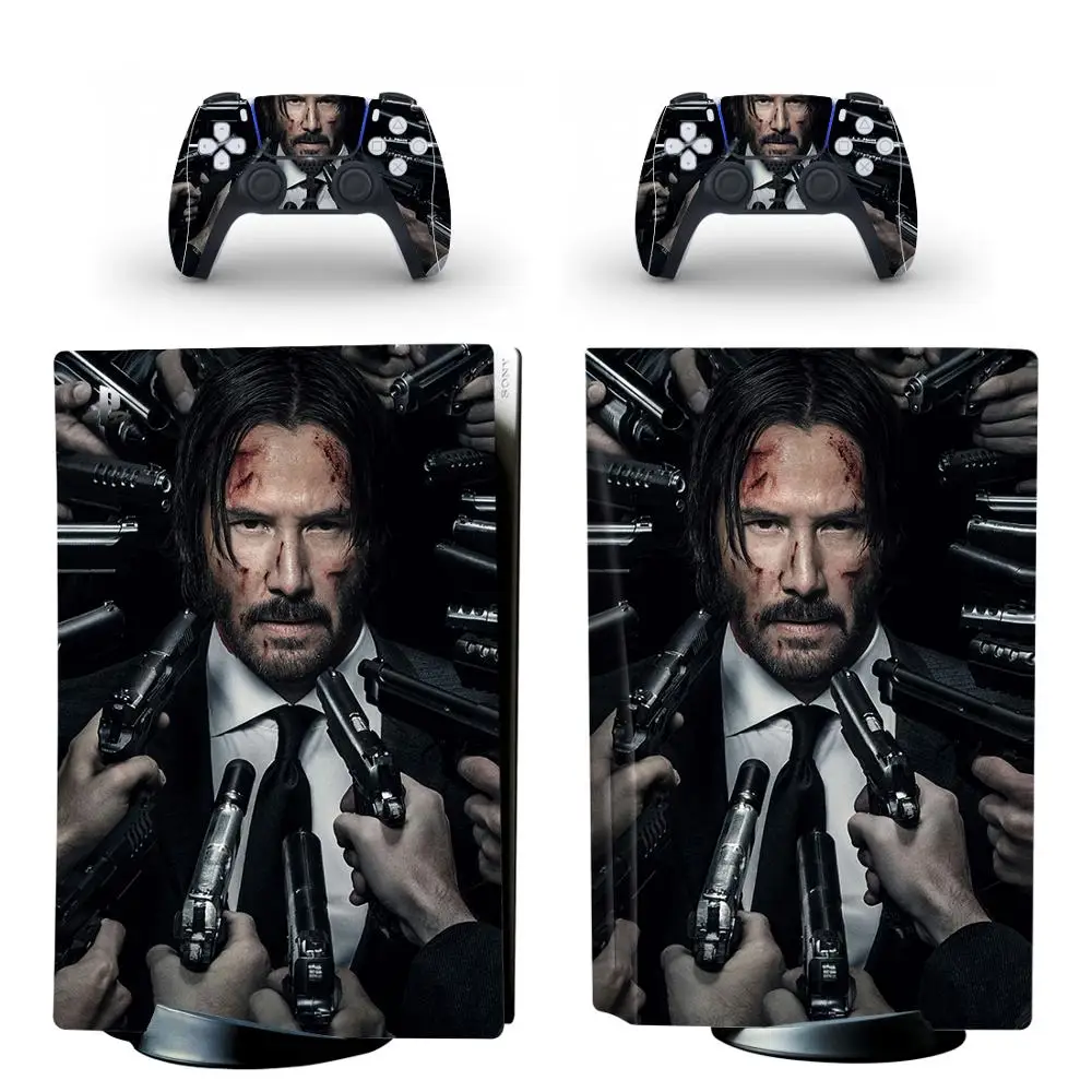 

Джон фитиль PS5 Стандартный дисковое издание кожи Стикеры наклейка кожного покрова для Игровые приставки 5 консоли и контроллер PS5 кожи Стике...