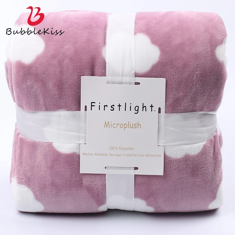 

Bubble Kiss Coral Fleece Home Bed Blankets Soft Skin-Friendly Children Room Decor Throw Blanket Summer Adult Shawl Plush Blanket