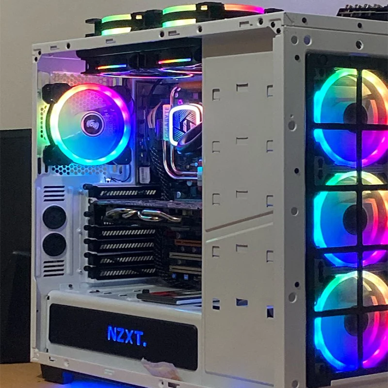 Aigo DR12 RGB вентилятор 120 мм охлаждения для ПК цветная (RGB) бесшумный компьютерных игр