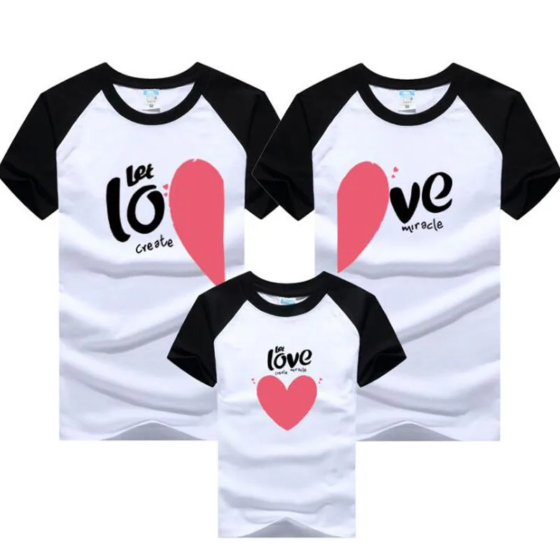 Одежда для семьи модные Семейные футболки мамы папы дочки и сына летняя одежда