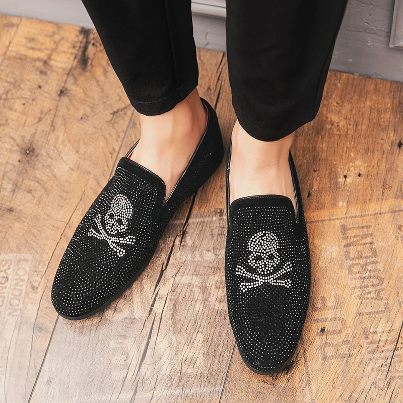 Новинка Роскошные Мужские Молодежные повседневные туфли слипоны деловые